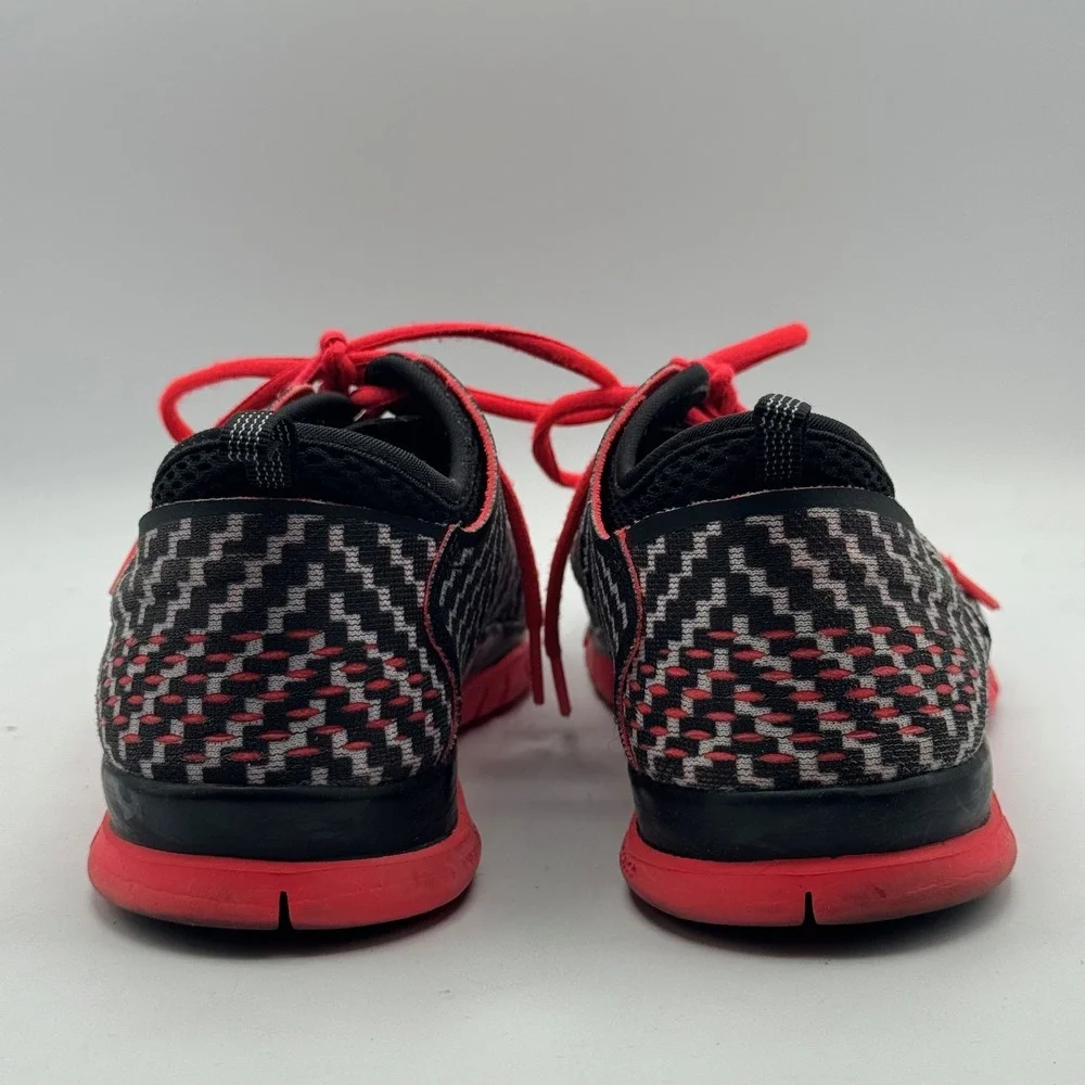 Nike Free 5.0 Shoes Mens Size 9 Black‎ Red White Patterned Lightweight Running